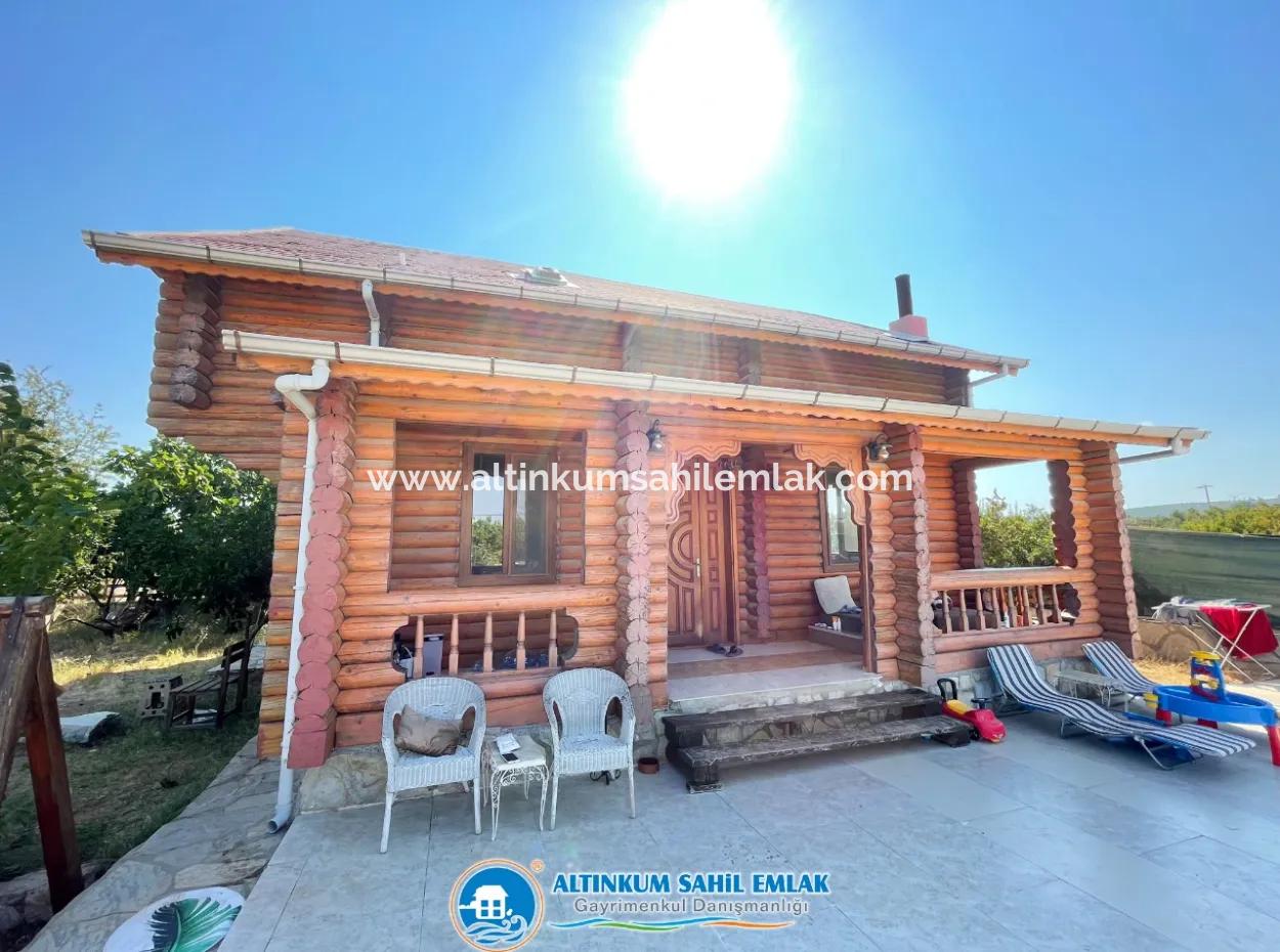 Holzvilla Zum Verkauf In Toller Lage In Didim, Altinkum Und Mit Toller Architektur