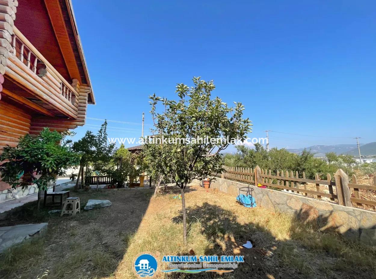 Holzvilla Zum Verkauf In Toller Lage In Didim, Altinkum Und Mit Toller Architektur