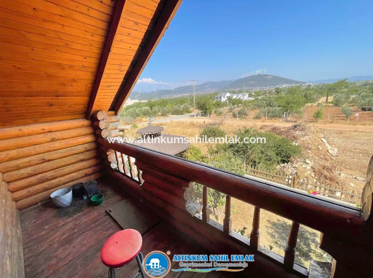 Holzvilla Zum Verkauf In Toller Lage In Didim, Altinkum Und Mit Toller Architektur