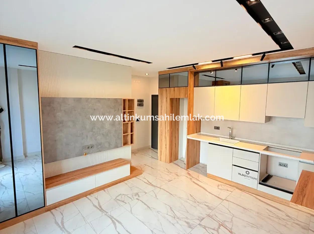 Chance! Brandneue Luxus-Wohnung 1 1 Zum Verkauf 100 Meter Zum Meer Im Stadtteil Didim Altınkum Çamlık