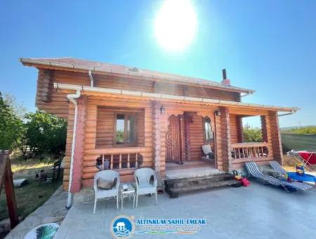 Holzvilla Zum Verkauf In Toller Lage In Didim, Altinkum Und Mit Toller Architektur