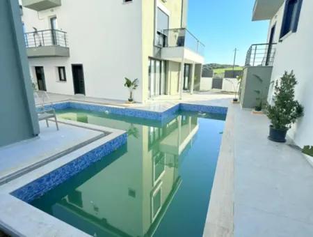 3 1 Möblierte Villa Zum Verkauf In Aydın Didim Hisar, Eckpool, Nahe Dem Meer