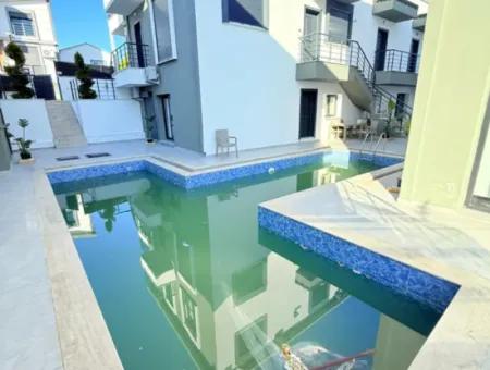 3 1 Möblierte Villa Zum Verkauf In Aydın Didim Hisar, Eckpool, Nahe Dem Meer