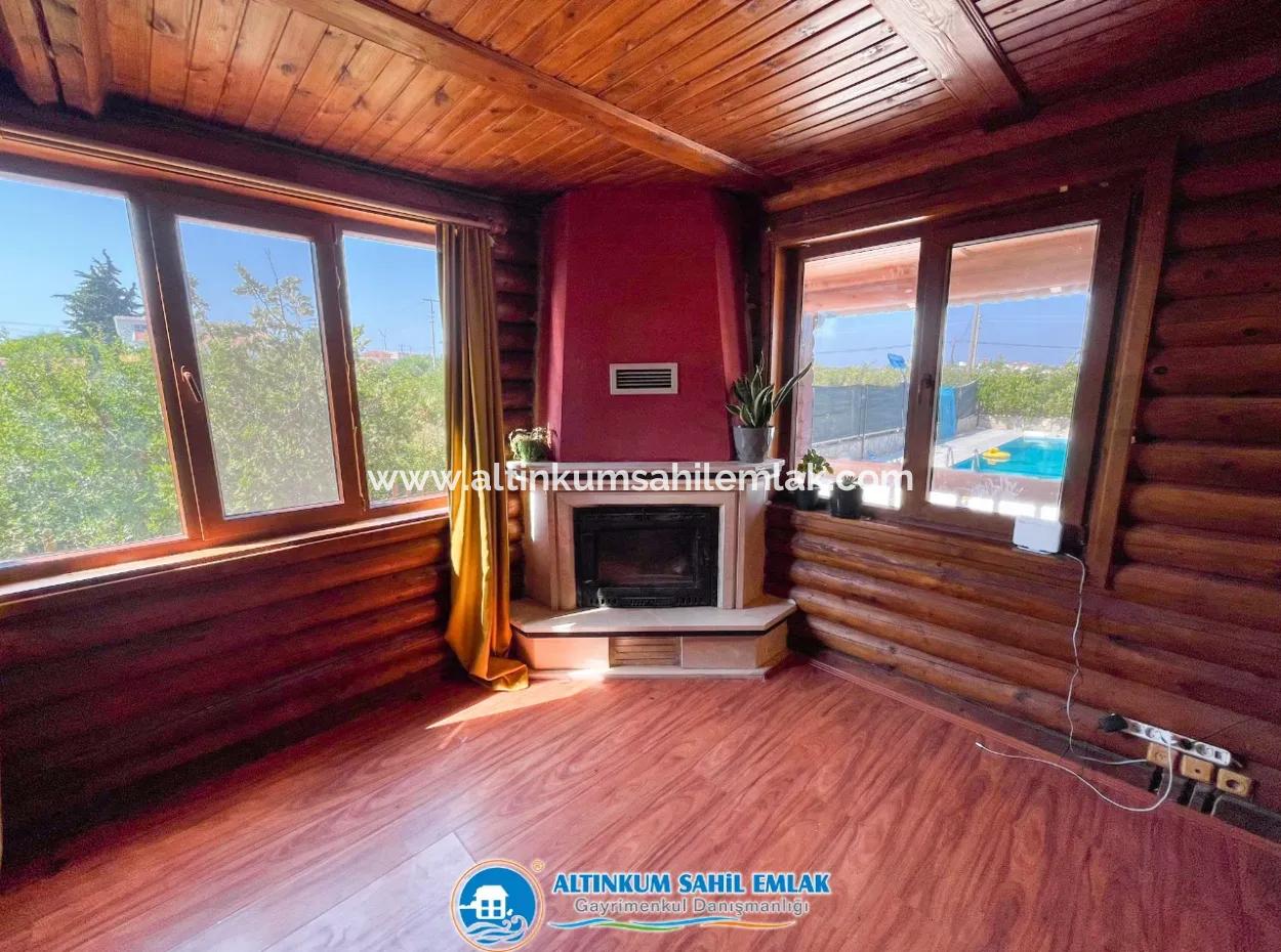 Wooden Villa For Sale In A Great Location In Didim, Altinkum And With Great Architecture