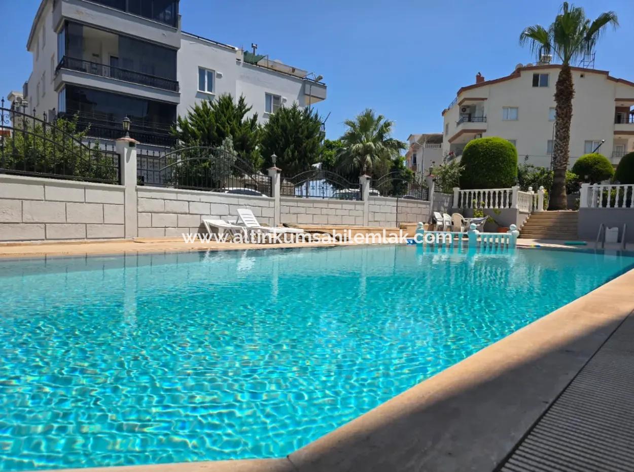 Unmissable Opportunity In Altinkum 2 1 Apartment! Walking Distance To The Beach | In A Complex With A Pool | Fully Furnished | No Cost | Ground Floor