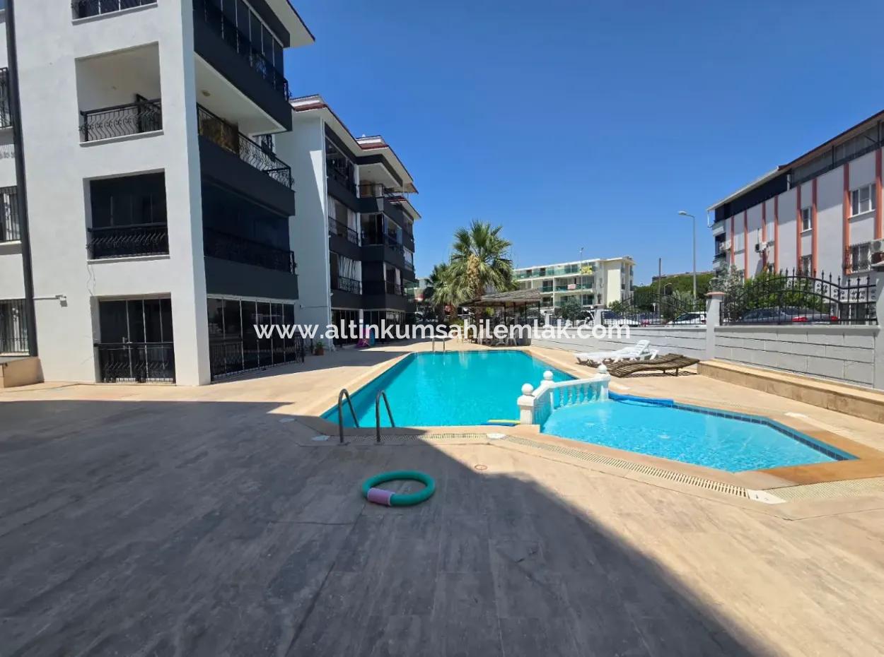 Unmissable Opportunity In Altinkum 2 1 Apartment! Walking Distance To The Beach | In A Complex With A Pool | Fully Furnished | No Cost | Ground Floor