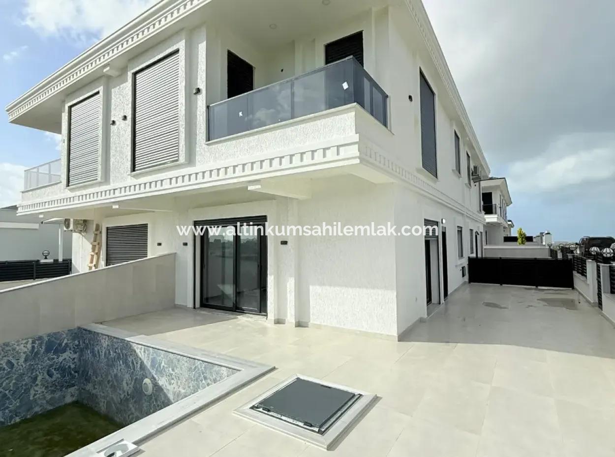 3 1 Separate Kitchen, Corner Pool Villa For Sale In Aydın Didim Hisar Neighborhood