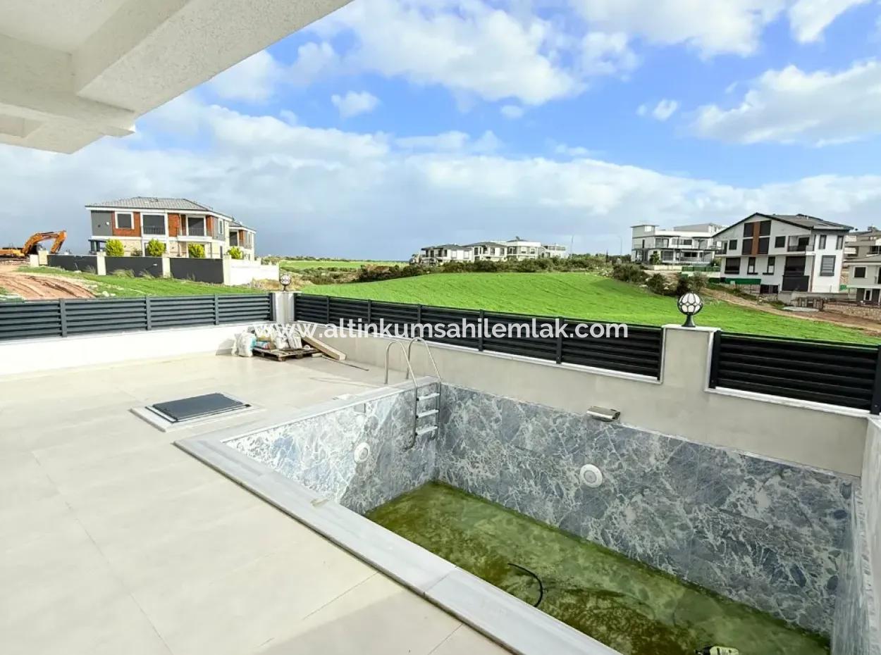 3 1 Separate Kitchen, Corner Pool Villa For Sale In Aydın Didim Hisar Neighborhood