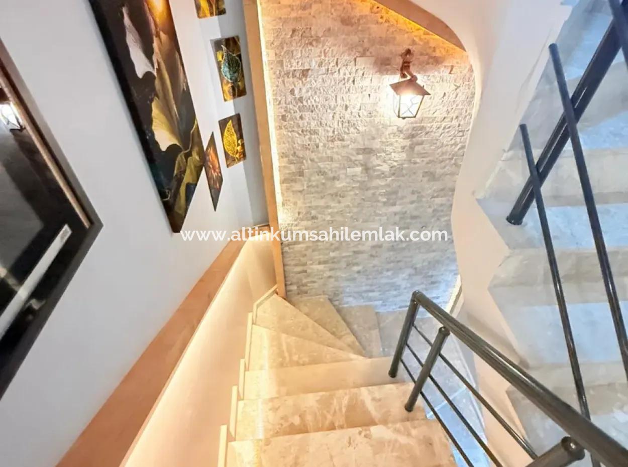 3 1 Furnished Villa For Sale In Aydın Didim Hisar, Corner Pool, Close To The Sea
