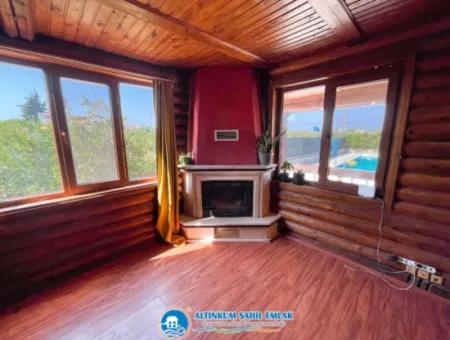 Wooden Villa For Sale In A Great Location In Didim, Altinkum And With Great Architecture