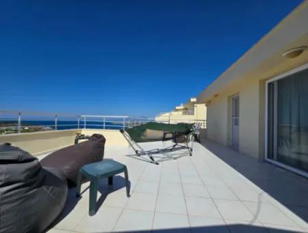 Sea View 3 Bedroom Duplex For Sale In Royal Blue Complex In Mavişehir Didim