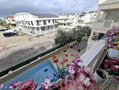 Fully Furnished 2 Bedroom Duplex In A Complex With Pool For Sale In Aydın Didim Efeler