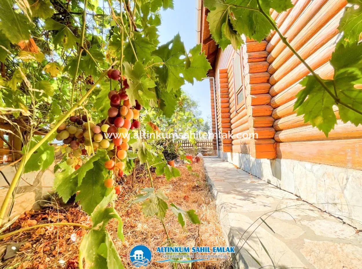 Didim, Altınkum'da Harika Konumda Ve Harika Mimarisiyle Satılık Ahşap Villa