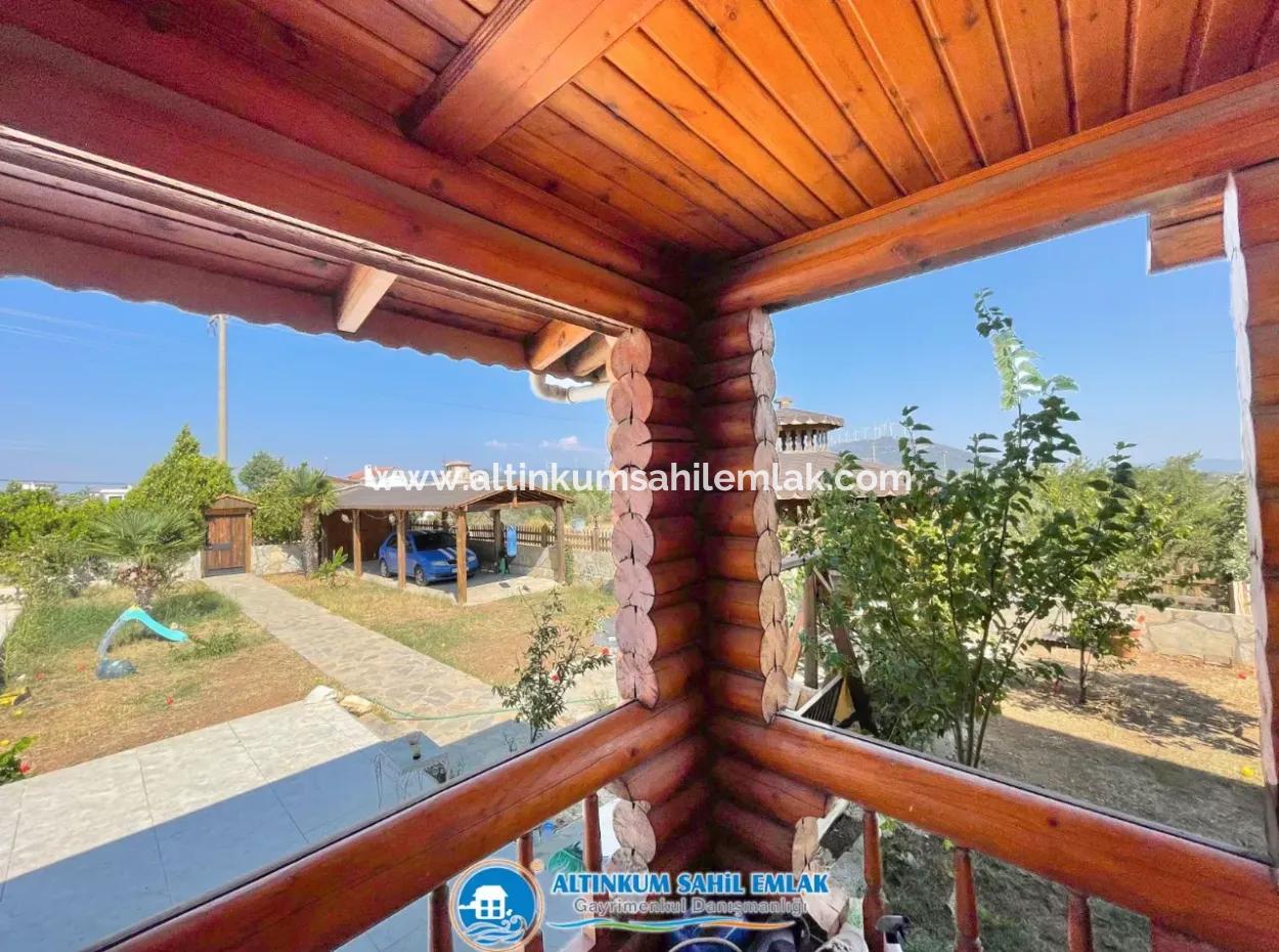 Didim Seyrantepede Satılık 3+1 Tam Müstakil Havuzlu Özel Yapım Ahşap Villa