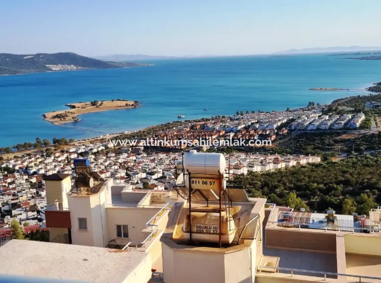 Didim Akbükte Satılık Deniz Manzaralı 3+1 Yazlık Villa