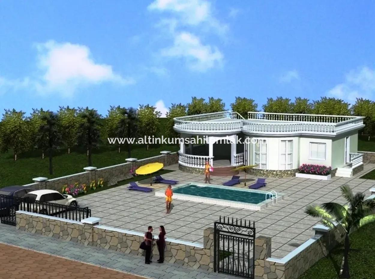 Didim Altınkum Yapıdan Satılık Yeşiltepede Projeden Satılık Tek Katlı Villa, Ev
