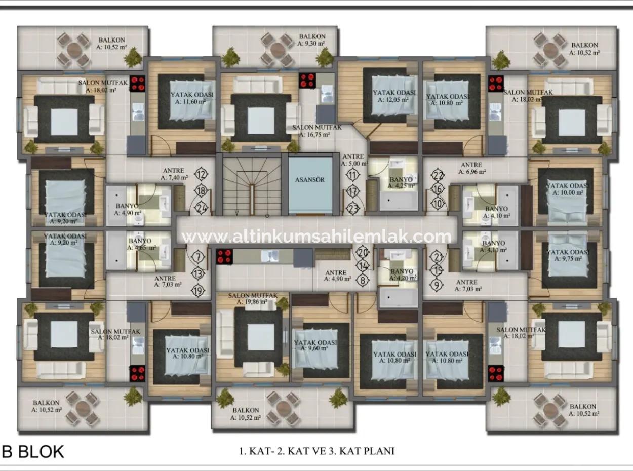 Didim Ak-Yeniköy Projeden Satılık 1+1 2+1 Yatırımlık Daireler