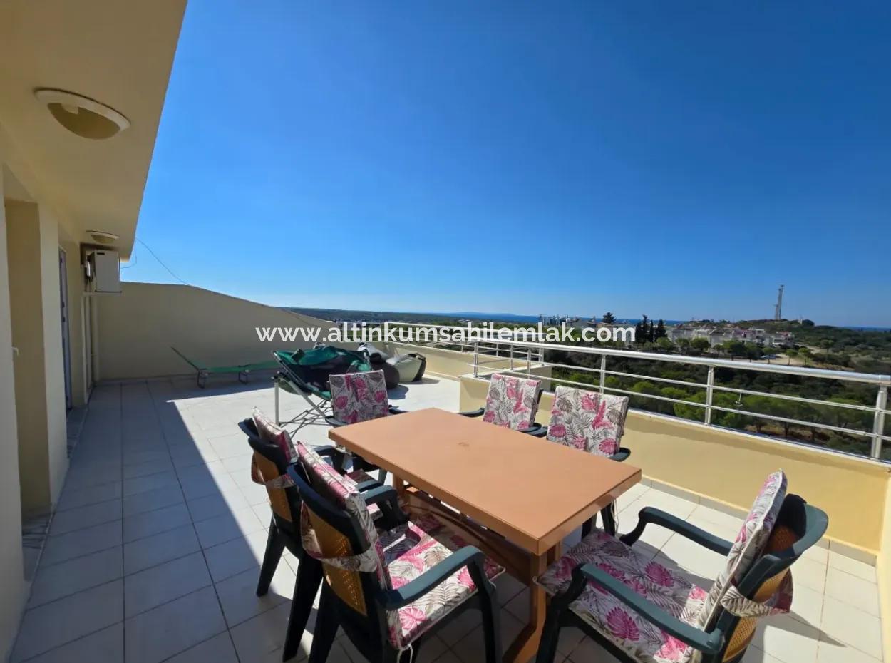 Didim Royal Blue Sitesinde Satılık 3+1 Deniz Manzaralı Mobilyalı Dubleks